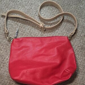 Red Leather Crossbody Bag
